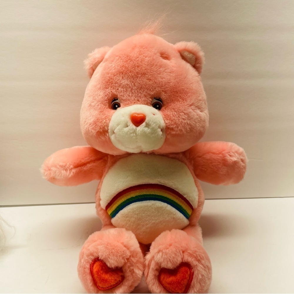 2003 TCFC Care bear 12'' Cheer Bear Talking Plush Rainbow Pink;She Talks,Vintage